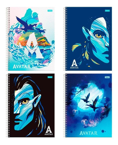 Kit Caderno Universitário 1 Matéria Avatar 4 Unidade Coleção 0