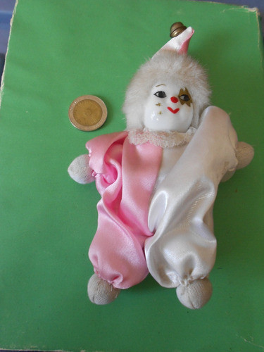 Payaso De Tela Con Cabeza De Porcelana 0