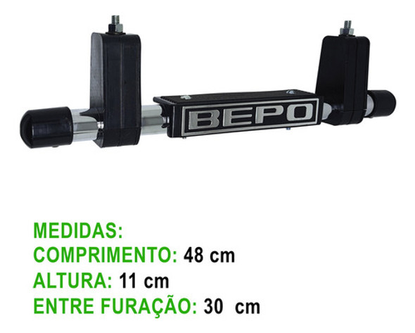 Estribo Cromado Parachoque Chevrolet Ford Mb Adaptação Par 1