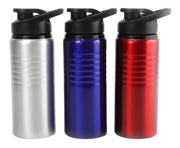 Botella Aluminio Termica 600ml Deportiva Con Tapa 0