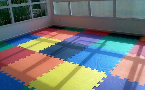 15 Tapete Placa Eva Tatame Infantil 50 X 50 X 1cm Com Borda 0