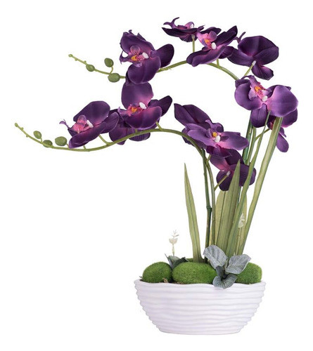 Yszl Planta Orquídea Artificial Grande Maceta, Arreglo Seda 0