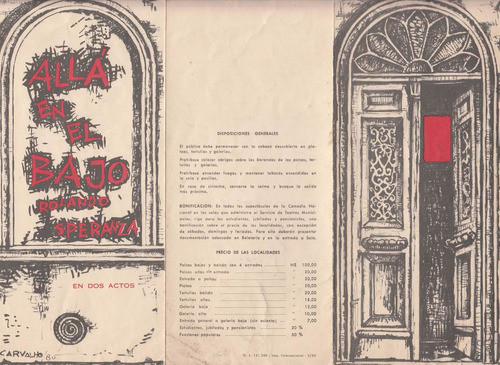 1980 Teatro Solis Programa Con Arte Carlos Carvalho Speranza 0