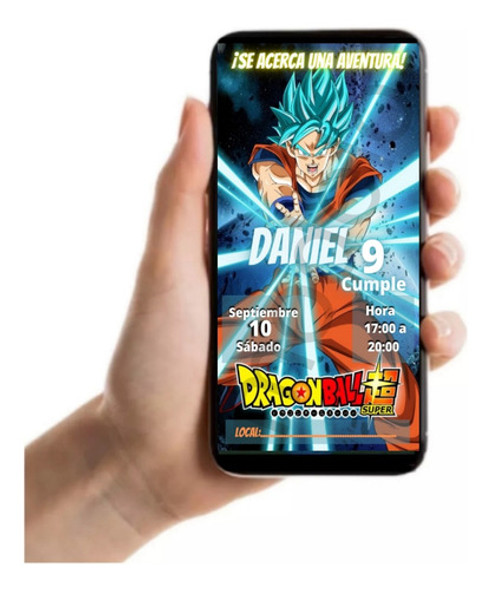Tarjeta Invitación Digital - Cumpleaños Dragon Ball Z Anime 0