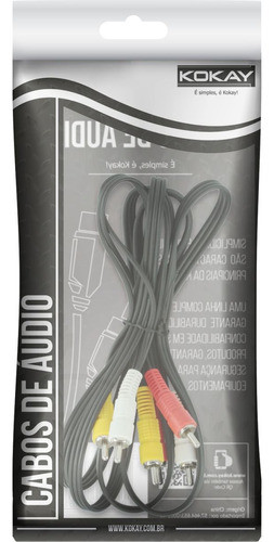 Cabo De Video 3rca Niquel 1,8mts. 1