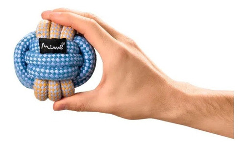 Bolinha De Corda Mimo Básico Azul E Amarelo Tamanho M 1