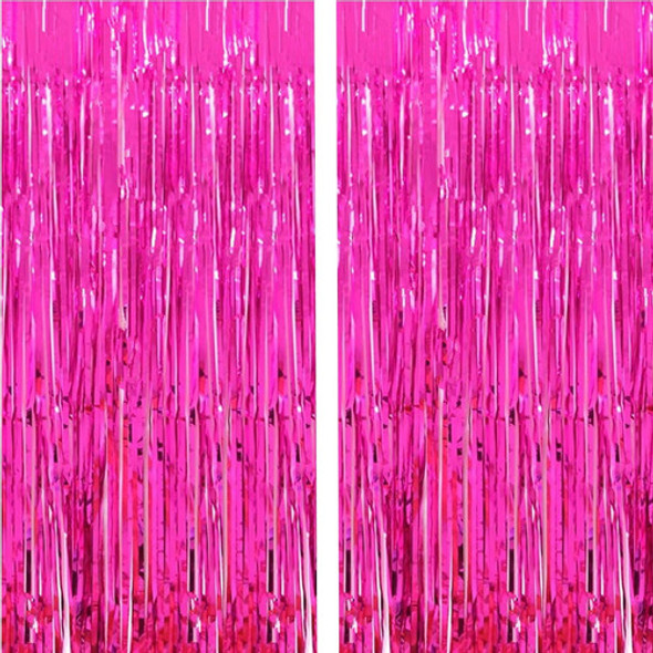 Cortina De Flecos Violeta Fondo Decoracion Cumpleaños 1x2,5m 0