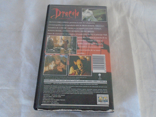 Vhs Original . Dracula .  El Amor Nunca Muere  3 Oscar 1