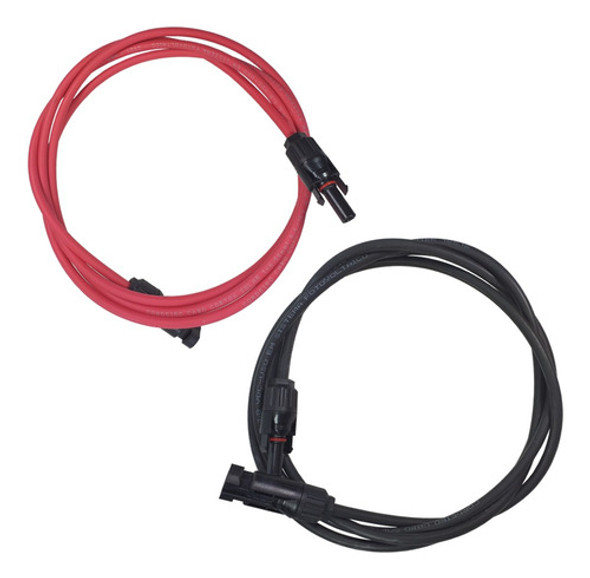 Cabo Solar 6mm² Com Mc4 P/ Extensão - 8m Preto + 8m Vermelho 0