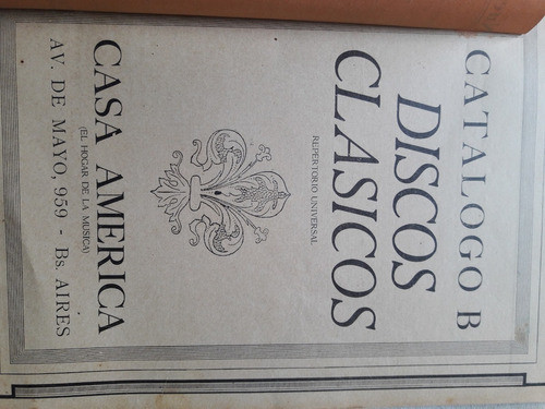 Catalogo De Discos Clasicos Repertorio Universal Casa Americ 1