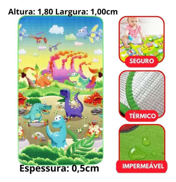 Tapete Tatame Infantil Para Bebê Portátil Térmico 1,0x1,80 1 Tapete Tatame Infantil Para Bebê Portátil Térmico 1,0x1,80 1