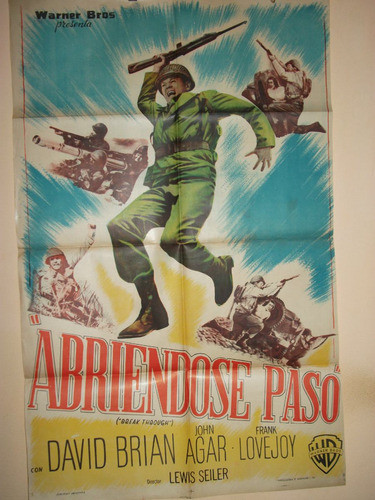 Poster Pelicula* Abriendose Paso *año 1950 Original 0