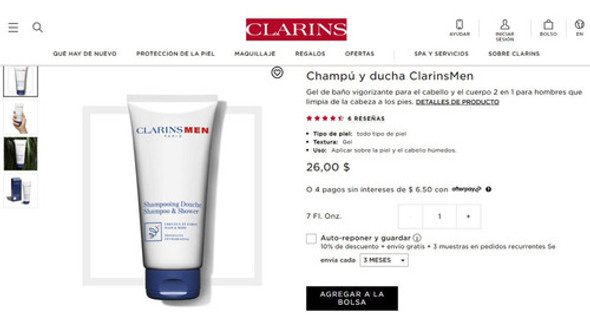 Clarins Men Shampoo & Shower Gel Ducha 200ml, Lo Mejor! 1