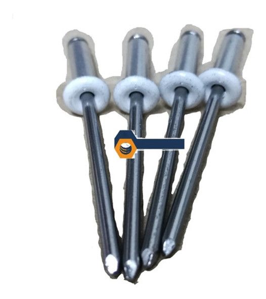 Remache Pop Rapido Aluminio Pintado Blanco 5x16 Ribot X500un 0