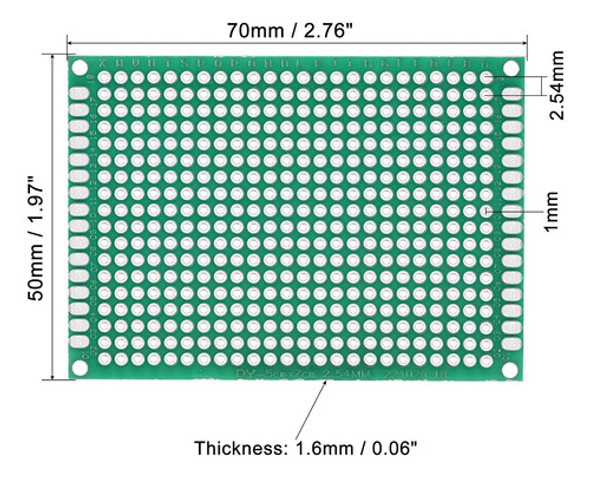 Meccanixity Placa Pcb De Doble Cara Placas De Prototipado De 1