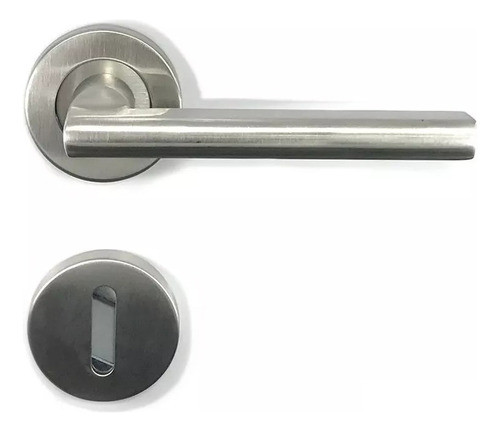 Picaporte Plano Media Manija Simple Derecha Acero Inox 0