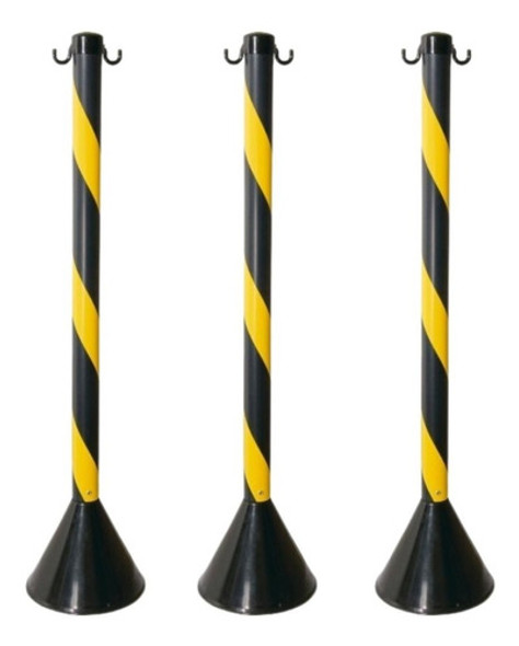 3 Pedestal Plástico 90 Cm Organizador Eventos Filas Zebrado 0