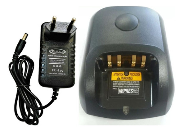 Fonte E Base Carregador Motorola Compartivel Radio Dgp5050 0