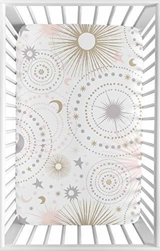 Sweet Jojo Designs Blush Pink, Gold, Grey And White Star And 0