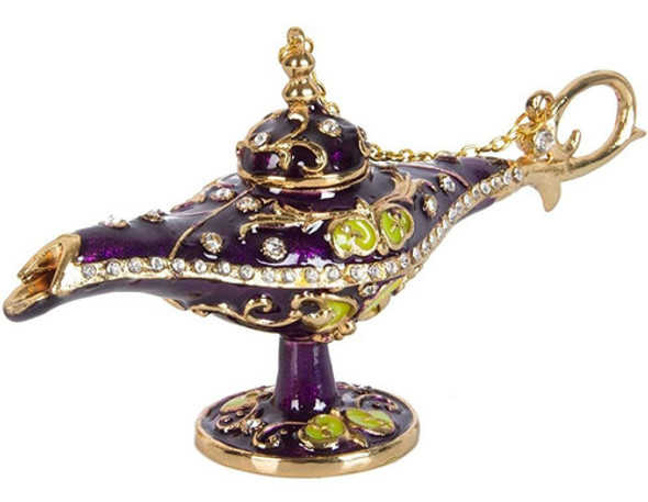 Qifu Pintado A Mano Esmaltado Aladdin Lampara Decorativa Co 0