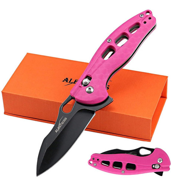 Cuchillo Navaja Plegable De Bolsillo Rosa | Albatross Fk036 0