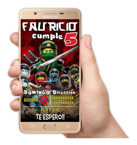Invitaciones Digitales Personalizadas Ninjago 0