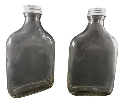 Petaca 200ml En Vidrio Con Tapa De Metal  (pack X 6) 0