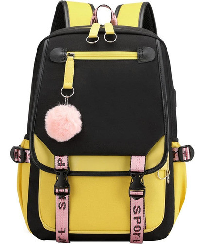 Mochila Para Niñas Adolescentes, Secundaria 21l Usb - 07 0