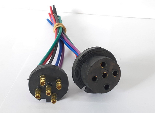 Conector Ficha 5 Vías O Contactos, Trailer, Goma Inyectada 0