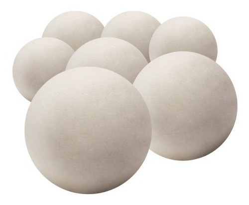 Bocha De Polo De Plástico Macizo Industria Argentina Blanco 0