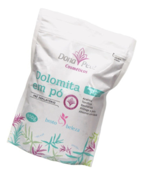 Pó De Dolomita Usada No Pré Depilatório 800g 0