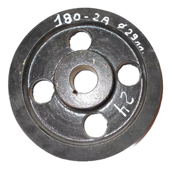 Polea Fundicion Hierro Diam 180 Mm  2 A Diam 29 Mm De  Eje 0