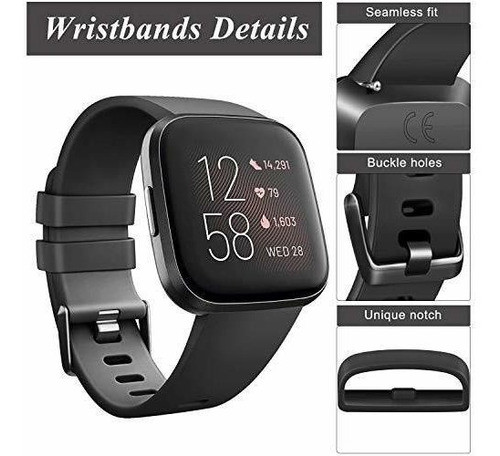 Malla Para Fitbit Versa Black / - Large 1