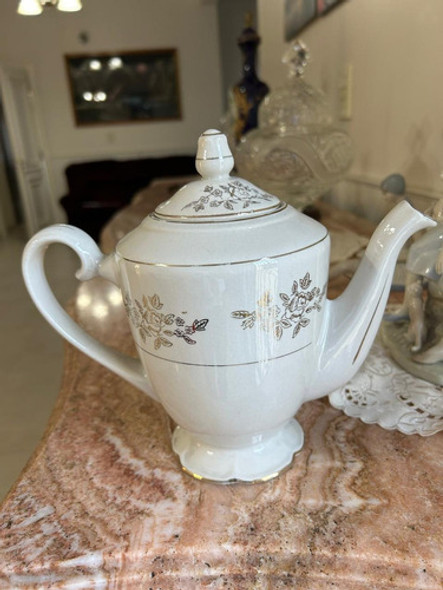 Tetera Cafetera Antigua De Porcelana Loza Semiporcelana 1