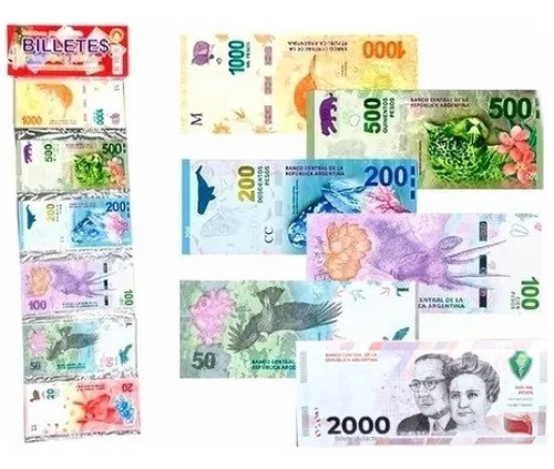 Billetes Falsos Didácticos X 5 Paq Dinero Argentino Cotillon 0