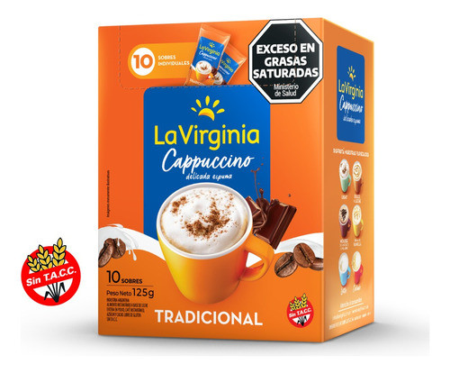 La Virginia Cafe En Saquitos Cappuccino Tradicional 10 Cajas 1
