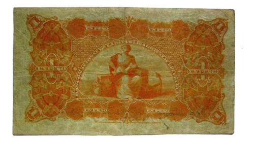 Antiguo Billete 1887 Banco Nacional Un Peso Muy Buen Estado. 1