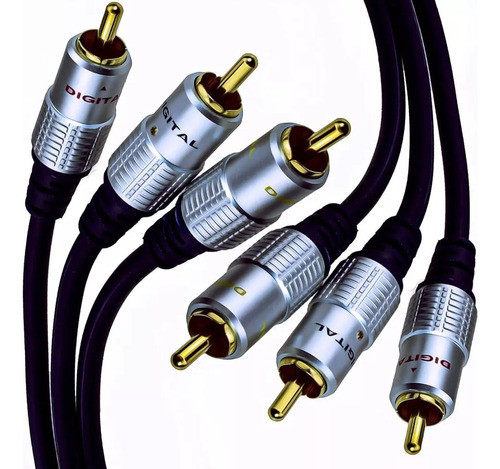 Cable Audio Video  Rca X3 Stereo Alta Definicion 0