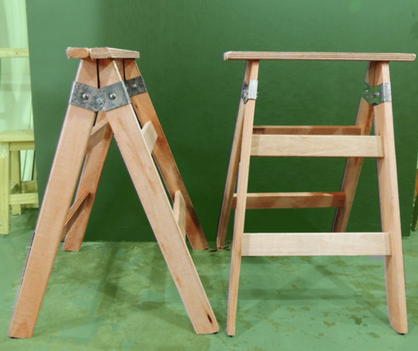 Caballete Madera Reforzado Eucalipto Plegable Altura 80cm 1