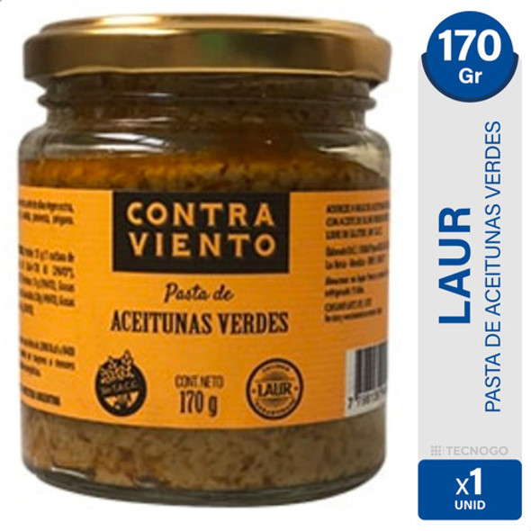 Pasta De Aceitunas Verde Laur Aderezo Aceite Oliva Sin Tacc 0