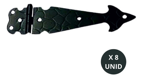Bisagra Estilo Colonial Hierro Negro Tamaño Mediana X 8 U 1