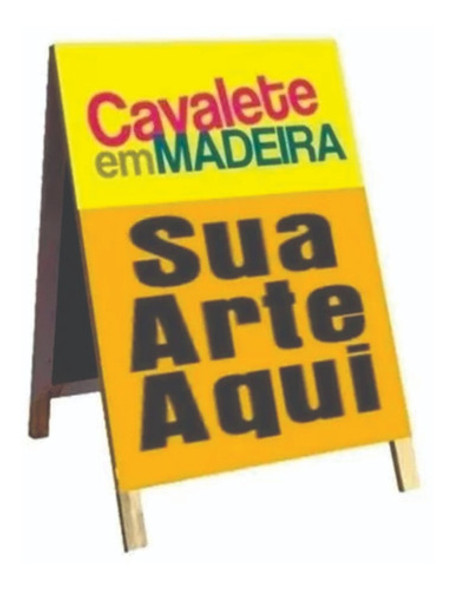 Cavalete Dupla Face Lona Personalizado 60x80cm 0