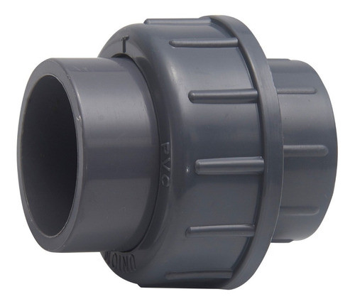 Union Doble Pvc Soldable 40mm Riego Gris  Amanco Urbangreen 1