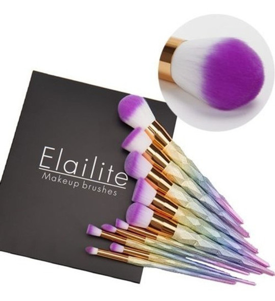 10pcs Pinceles De Maquillaje Profesional Conjunto Crema Puff 1