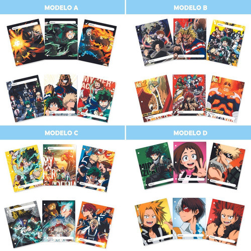 Carpeta Escolar N°3 + 6 Separadores Boku No Hero - M04 1