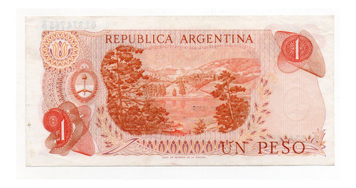 Argentina Billete 1 Peso Ley Bottero 2302 Año 1970 1