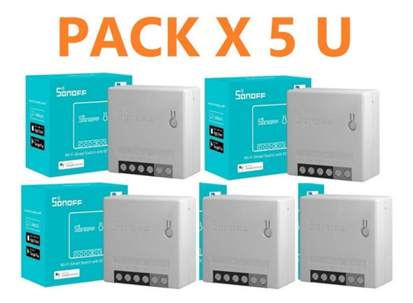 Interruptor Wifi Sonoff Mini R2 C/bornera Llave Ext Pack X5u 0