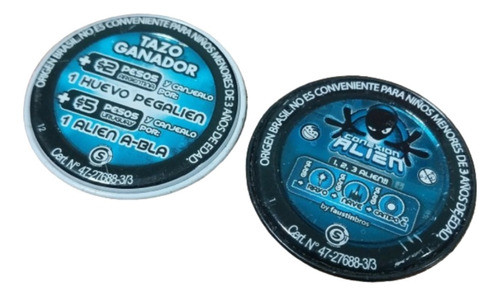 Lote 2 Tazos Metal Alien. Ganador Y Otro. Conexion 0