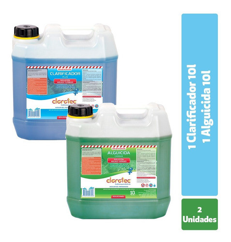 Clarificador Clorotec Plus + Alguicida Choque X 10 Lt  Combo 1