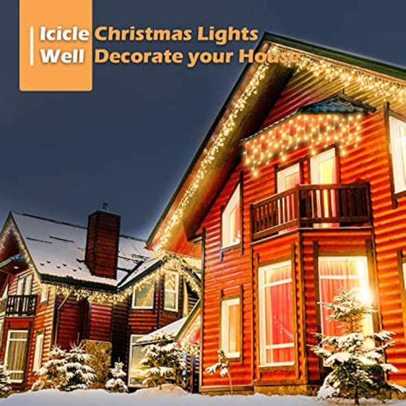 Kiko - Luces De Navidad De Carámbano De 33 Pies 1 Kiko - Luces De Navidad De Carámbano De 33 Pies 1